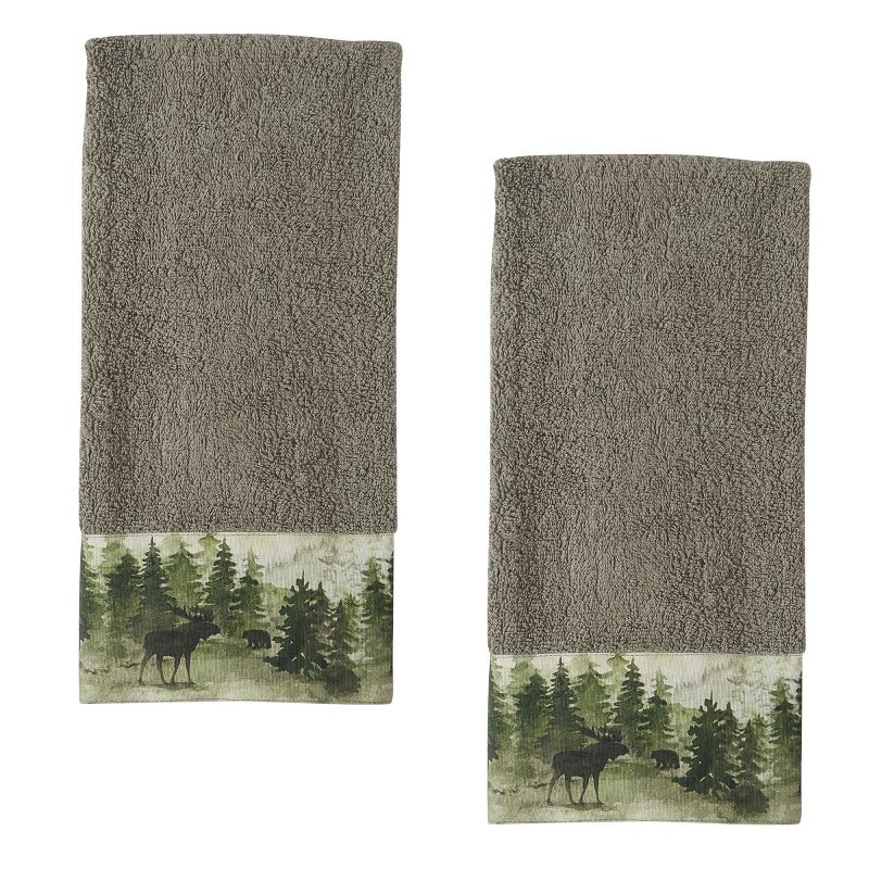 Park Designs Watercolor Wildlife Hand Towel Set of 2, 1 of 6