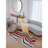 Lany Space Irregular Shaped Multicolor Contour Runner Rug - 3 of 4