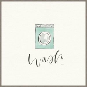 30" x 30" Wash Dry Fold Repeat I by Jenaya Jackson Framed Canvas Wall Art Print - Amanti Art - 1 of 4