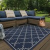 Oriental Weavers Marina 7765B Navy/ Ivory Indoor/Outdoor Area Rug - 1'9" x 3'9" - 2 of 4