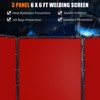 6'x6' Welding Curtain Screen, Flame-Resistant Vinyl Welding Screen with Frame, 4 Swivel Wheel (2 Lockable) for Workshop and Industrial Protection - 4 of 4