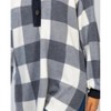 Women's Buffalo Plaid Knit Top - White Birch - 2 of 2