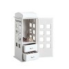 CAVINAS 11.5" Tall Leather Jewelry Box British Telephone Design Jewelry Armoire Organizer - 4 of 4