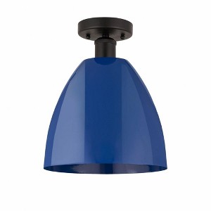 Plymouth Dome - 1 Light Semi-Flush Mount In Industrial Style-12.88 Inches Tall and 9 Inches Wide - 1 of 1
