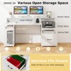 Costway 66" Computer Workstation with Monitor Stand CPU Stand Printer Shelf & File Drawer - 4 of 4