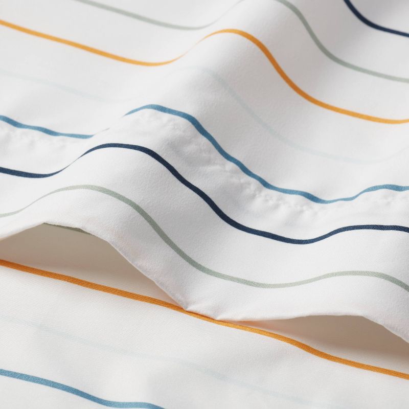 Microfiber Kids' Sheet Set Blue Striped - Pillowfort™, 4 of 9