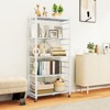SKONYON Storage Shelves, Foldable Metal Shelving Units for Garage Kitchen Bakers, Collapsible Organizer Rack, Heavy Duty on Wheels - 2 of 4