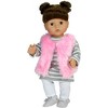 Sophia’s 4 Piece Winter Outfit with Shoes Set for 15'' Dolls, Pink/Gray - 3 of 3