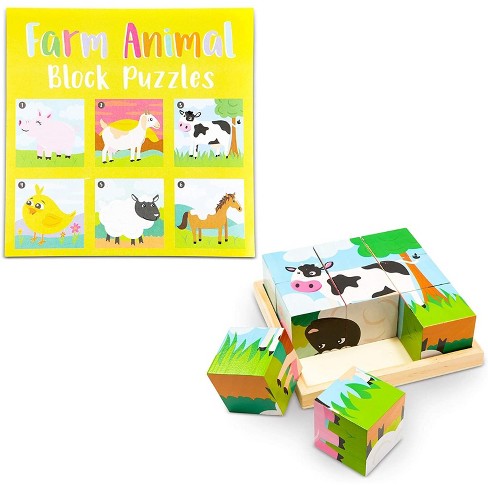Wooden Animal Puzzle Block Kid Toddler Baby Jigsaw Preschool Early Learning Toys 