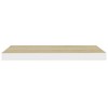 Wall Shelf Oak and White Honeycomb MDF 23.6x9.3x1.5 in - 4 of 4