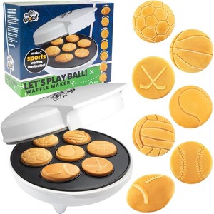 Waffle Wow Sports Waffle Maker- Bakes 7 Themed Pancakes with a Football, Baseball, Basketball, Soccer, Tennis & More- Electric Nonstick Pan Cake Bakes - 1 of 4