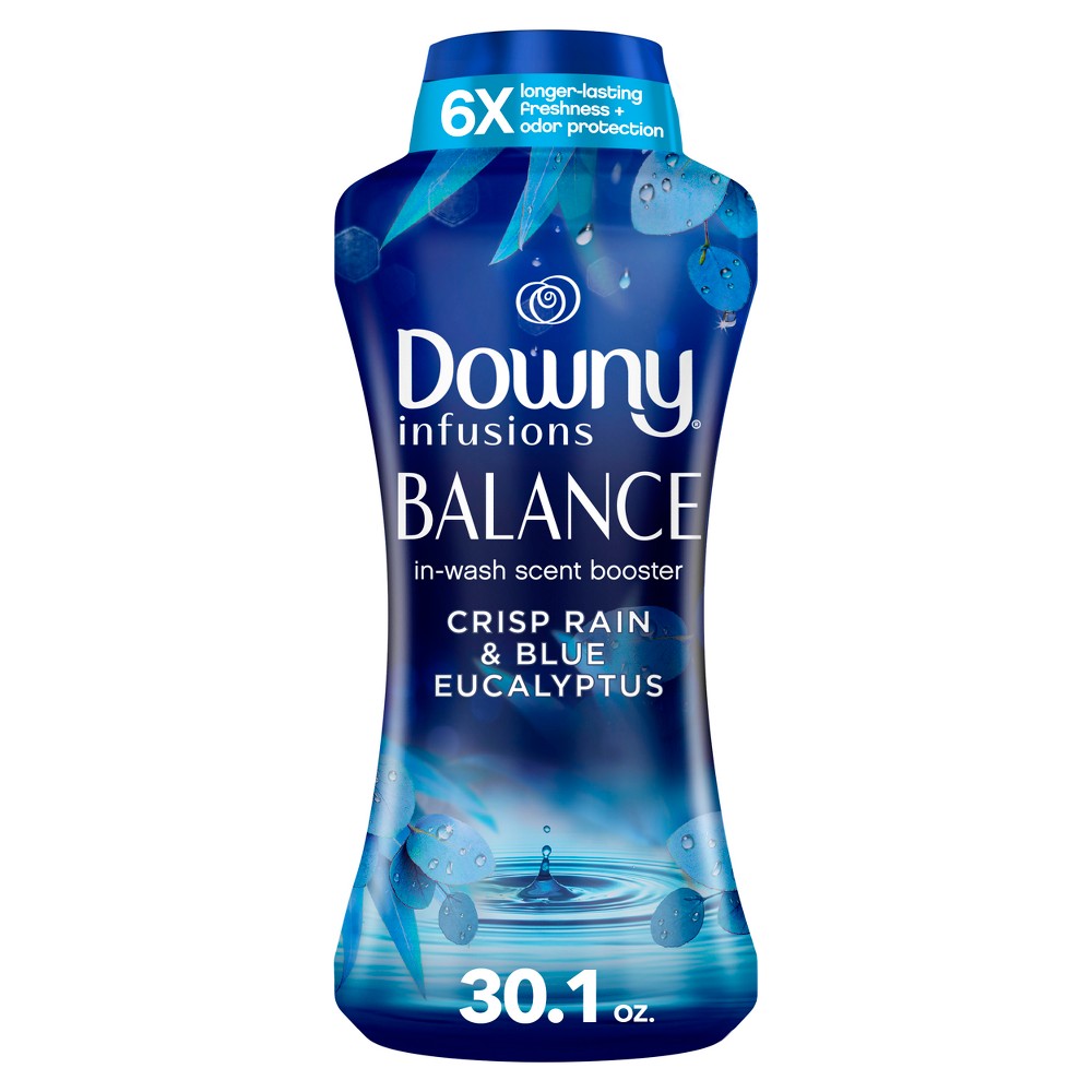 Downy Infusions Balance Crisp Rain & Blue Eucalyptus In-Wash Scent Booster Beads - 30.1oz