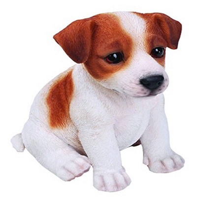 6.5" Polyresin Jack Russell Terrier Puppy Statue Brown/White - Hi-Line Gift