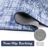 Vintage Machine Washable Area Rug Non Slip Soft Low Pile Rug Distressed Printed Rug Stain Resistant Non Shedding Ultra Thin Carpet - 4 of 4