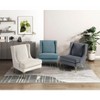 Sapphtopaz 1pc Modern Luxury Accent Chair Upholstered Lounge Chair with Wingback and Metal Legs, Diamond Stitched Living Room Chair Comfy Chair - 4 of 4