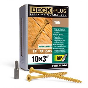 Hillman Deck Plus No. 10 X 3 in. L Tan Star Flat Head Exterior Deck Screws 1 lb - 1 of 1