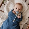 Bleu La La , 100% Luxury Organic Cotton Ribbed Baby Swaddle Blanket for Newborn and Infant Boys and Girls - 2 of 4