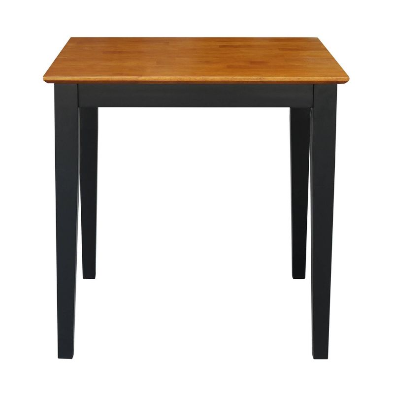 Solid Wood Top Table with Shaker Legs Black/Red International Concepts, 1 of 10