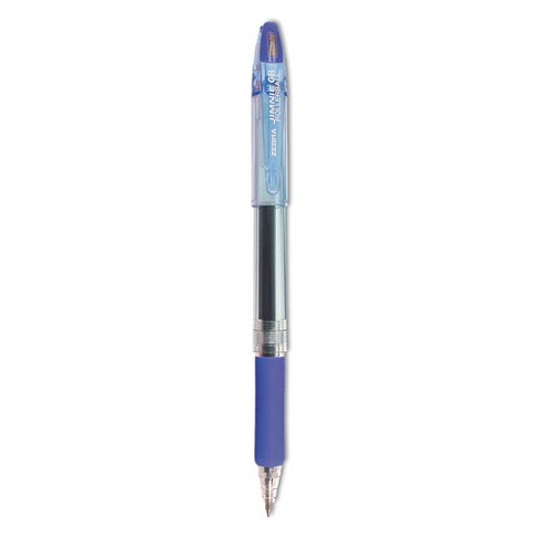 Zebra Jimnie Gel Pen, Stick, Medium 0.7 mm, Blue Ink, Clear/Blue Barrel, 12/Pack - image 1 of 2