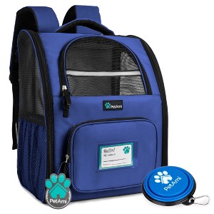 PetAmi Premium Dog Backpack Carrier Small Large Cat Puppies, Ventilated Pet Hiking Travel Bag, Airline Approved Safety Camping Biking - 1 of 4