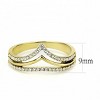 Slickblue Women's IP Gold Stainless Steel Ring with Clear CZ - Stylish & Sleek Single-Tone Jewelry, Size 5-10 - 3 of 4