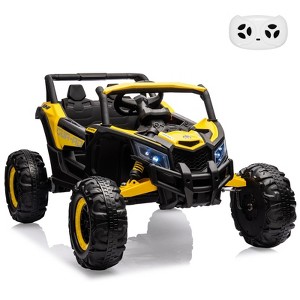 Jojoka 24V Kids Ride On UTV Car, Battery Powered Electric Off-Road Vehicle with Remote Control, 200W Motor, Spring Suspension, USB, Music, Lights - 1 of 4