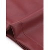 INSPIRE CHIC Women's High Waist Bottom Flared Faux Leather Pants With Pockets - 4 of 4