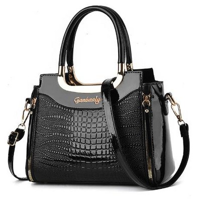 Stylish Textured Shoulder, Crossbody, and Handbag – Minimalist and Sophisticated Design Black