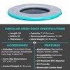 Solstice 10 Foot Inflatable 7 to 10 Person Circular Mesh Dock Floating Island Platform w/ Removeable Center, Cup Holders, Handles, Carry Bag, and Pump - 4 of 4
