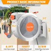 Retractable Garden Hose Reel, With 9 Function Sprayer Nozzle, Any Length Lock, Automatic Rewind and Slow Return System, - 3 of 4