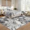 TROPOW Washable Blue Area Rug, Indoor Modern Abstract Non Slip Blue Rugs for Living Room, Low Pile Ultra Thin Throw Carpet - 3 of 4