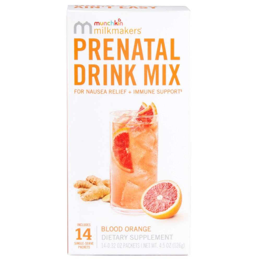 Photos - Vitamins & Minerals Munchkin Milkmakers Prenatal Drink Mix Dietary Supplement - Blood Orange - 14ct 