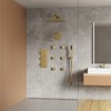 YAWWALK Thermostatic Triple Handles 8-Spray Dual Shower Head Shower Faucet with 6-Jets - 2 of 4