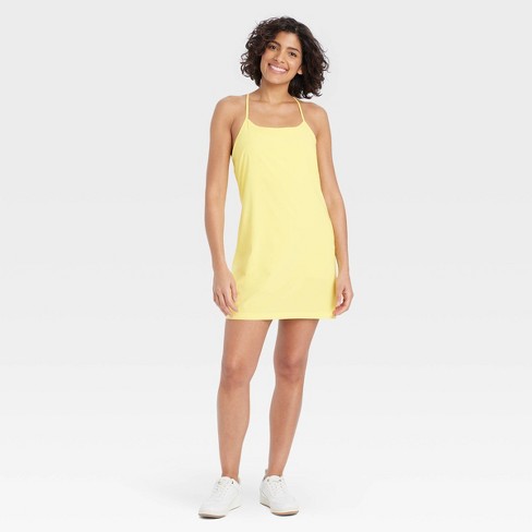 Women's Flex Strappy Active Dress - All In Motion™ Lemon Yellow M