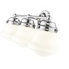 Vaughn 3-Light Vanity Light - Mid-Century Schoolhouse Glass, Dimmable, Damp Rated - 3 of 4