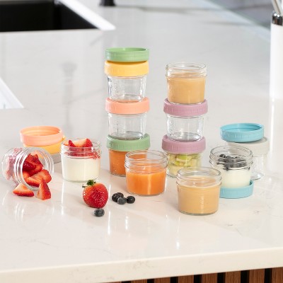 White and Gray Variable Speed Baby Food Processor with Glass Storage Jars