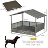 Resenkos Outdoor Dog Bed with Canopy, Rattan Dog Bed with Soft Cushion Removable Cover for Medium and Large Dogs, Charcoal Gray - 2 of 2