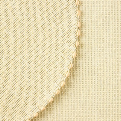 Beige Water Resistant Woven Paper Circular Placemats Set of 6