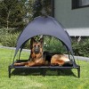Elevated Dog Bed with Canopy - 36x30-Inch Portable Pet Bed with Non-Slip Feet - Indoor/Outdoor Dog Cot with Carrying Case by PETMAKER (Blue) - 2 of 4