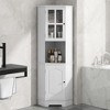 Bathroom Storage Cabinet, Freestanding Farmhouse Storage Cabinet with Adjustable Shelves for Laundry, Bathroom, Living Room - 4 of 4