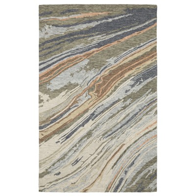 Oriental Weavers Kipton KIP04 Grey / Blue Indoor Area Rug - 5' x 8'