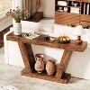 Console Sofa Table, 2-Tier Farmhouse Narrow Table Behind Couch Sofa, Extra-Long, Accent Entryway Table for Hallway, Foyer, Living Room - 4 of 4