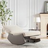Angel Sar Rocking Chair Nursery with Footrest, Armless Upholstered Nursery Rocking Chairs,Grey - 2 of 4