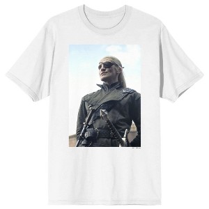 House of the Dragon TV Series Aemond Targaryen Heroic Pose on White Short Sleeve Adult T-Shirt - 1 of 3