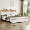 NicBex All Size Farmhouse Wooden Bed Frame with Storage Headboard & Charging Station,Modern Platform Bed,No Box Spring Needed - 3 of 4