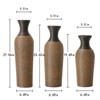 GDFStudio Laura Modern 3 Piece Artificial Rattan Decorative Floor Vases - 3 of 4