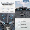 ALAULM 12' x 14' Hardtop Outdoor Metal Gazebo with Galvanized Steel Double Roof Canopy, Curtain and Netting - 4 of 4