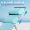 SKRAN Patio Chaise Lounge Set,Adjustable Pool Lounge Chairs,for Sunbathing,Beach,(Only includes 2 Lounge Chairs with Headrest & 1 Table) - 4 of 4