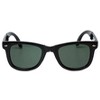 Calabria Classic Folding Wayfarer Sunglasses with 100% UVA/UVB Protection (Black Frame & Green Lens) - 2 of 4