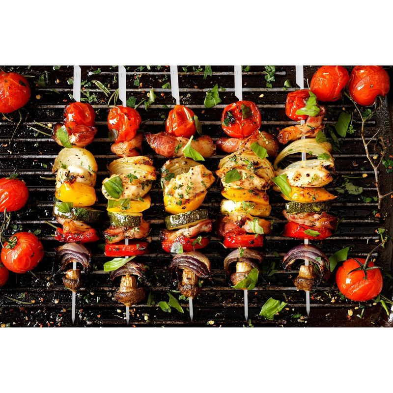 Outset Barbecue Stainless Steel Set of 4 Paddle Skewers with Black Canvas Storage Bag, 5 of 6